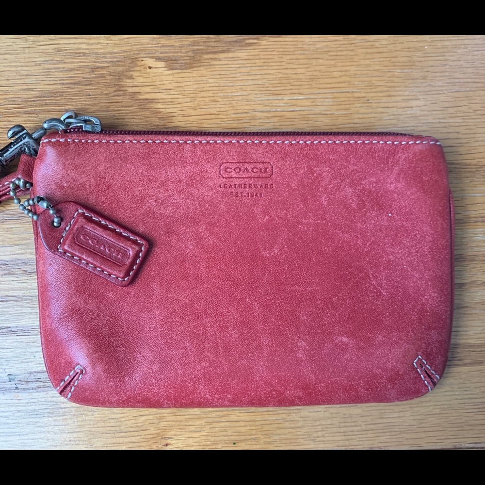 Coach Red Wristlet